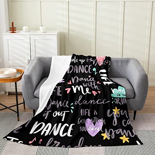 Hippie Graffiti Fleece Throw Blanket,Dance Life All Season Bed Blanket Hip Hop Street Culture Flannel Fuzzy Blanket for Bed Sofa Couch,Bedroom Decor Plush Blanket Baby 40"x50"