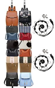 izus bag-organizer-rack-holder purse hanger for door - 20 hooks for handbags for closet and door 2pcs (rack for handbags/2 pcs hold 20 bags)