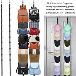 IZUS Bag-Organizer-Rack-Holder Purse Hanger for Door - 20 Hooks for Handbags for Closet and Door 2Pcs (Rack for Handbags/2 pcs Hold 20 Bags)