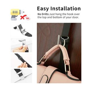 IZUS Bag-Organizer-Rack-Holder Purse Hanger for Door - 20 Hooks for Handbags for Closet and Door 2Pcs (Rack for Handbags/2 pcs Hold 20 Bags)