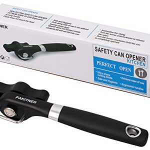 PAKITNER- Safe Cut Can Opener, Smooth Edge Can Opener - Can Opener handheld, Manual Can Opener, Ergonomic Smooth Edge, Food Grade Stainless Steel Cutting Can Opener for Kitchen & Restaurant