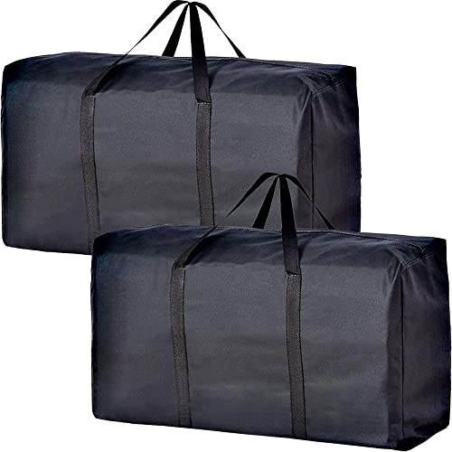 Extra Large Moving Bags with Strong Zippers & Carrying Handles, Storage Bags Storage Totes for Clothes, Moving Supplies, Space Saving, Oversized Storage Bag Organizer for Moving, Traveling (2 Pack)