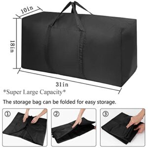 Extra Large Moving Bags with Strong Zippers & Carrying Handles, Storage Bags Storage Totes for Clothes, Moving Supplies, Space Saving, Oversized Storage Bag Organizer for Moving, Traveling (2 Pack)