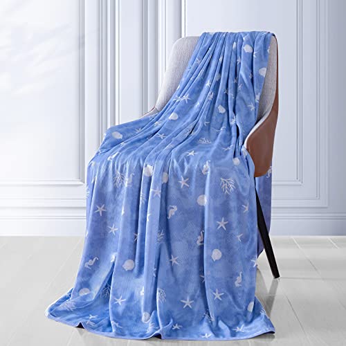 Elegear Cooling Throw Blanket, Q-Max>0.5 Japanese Arc-Chill Cooling Blankets for Hot Sleepers, Double Sided Cold Blankets for Sleeping, Lightweight Breathable Summer Blanket (Blue, Throw XL 50"x70")