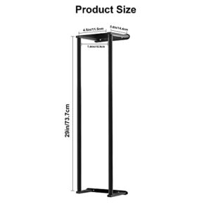 TouYinger Towel Rack for Bathroom, Towel Holder for Bathroom Wall, Metal Towel Rack Wall Mounted with Shelf and Hooks, Bathroom Towel Storage for Large Towels and Small Towels (Black Shelf)