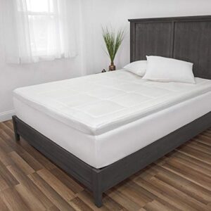 sensorpedic 3 in euro majestic mattress topper, twin, white