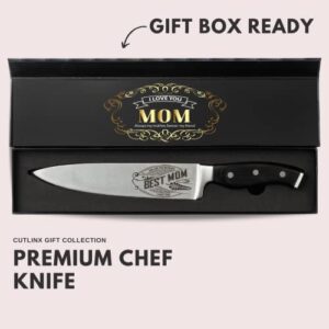 CUTLINX Birthday Gifts for Mom from Daughter Son Kids - Mothers day Gifts Ideas - Cooking Gifts for Best Mom Ever - Kitchen Chef Knife Gift Set