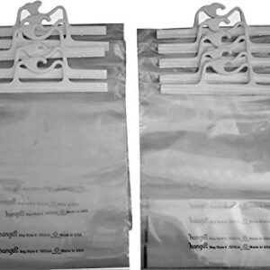 Monaco Original Hang Up Bags, 10-Pack of 12.5" x 14.5" Clear Plastic Hanging Storage Bags for Use in Pharmacy, Classroom, Library, and More