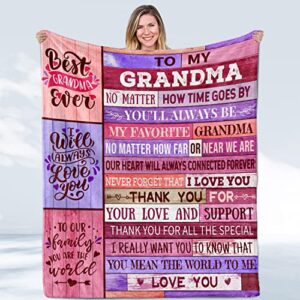 grandma gifts throw blanket best birthday gifts for grandma nana gifts from grandchildren granddaughter blanket grandmother (grandma gifts, 80"x60")…