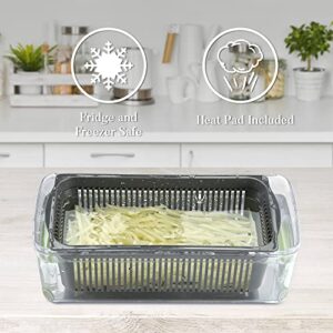 Vegetable Chopper Onion Chopper，Cambom Veggie Chopper with 8 Blades Multifunctional 13 in 1 Food Chopper Kitchen Gadgets Vegetable Slicer Dicer Cutter Carrot and Garlic Chopper With Container