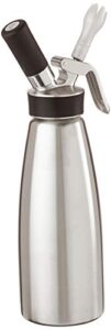 isi north america cream profi whip professional cream whipper for all cold applications, stainless/black, 1 quart