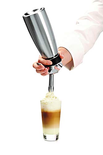 iSi North America Cream Profi Whip Professional Cream Whipper For All Cold Applications, Stainless/Black, 1 Quart