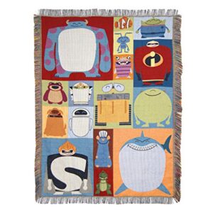 northwest character blocks woven tapestry throw blanket, 48" x 60"