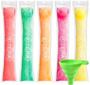 150 pack popsicle bags, ice pop bags for kids adults, disposable diy popsicle molds bags with silicone funnel for diy healthy snacks, yogurt, juice and fruit smoothies