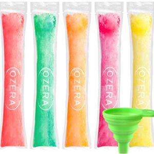 150 Pack Popsicle Bags, Ice Pop Bags for Kids Adults, Disposable DIY Popsicle Molds Bags with Silicone Funnel for DIY Healthy Snacks, Yogurt, Juice and Fruit Smoothies