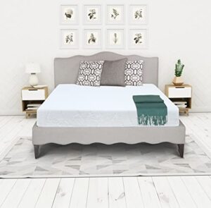 irvine home collection 1500ck 8-inch gel memory foam mattress, california king, white