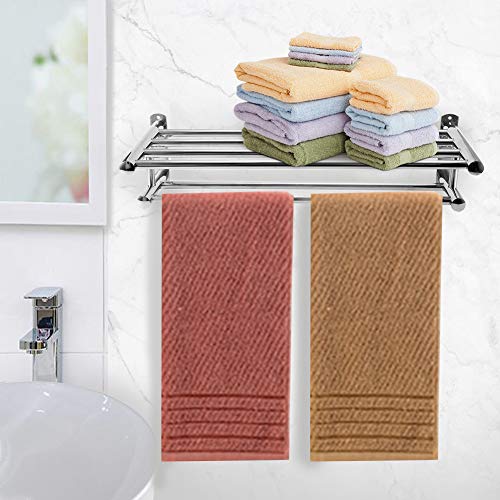 Kadimendium Bathroom Shelf Towel Rack Tight Towel Rail for Multiple Towels Toilets