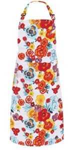 ruvanti cotton enrich cute aprons for women with pockets adjustable upto xxl, cooking, kitchen, server, chef apron