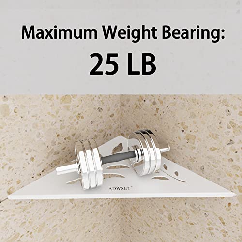 ADWSET Shower Shelf, Shower Corner Shelf Bathroom Organizer for Inside Shower Storage&Kitchen Organization, No Drilling/Rustproof/‎Aluminum Bathroom Accessories(CS02)