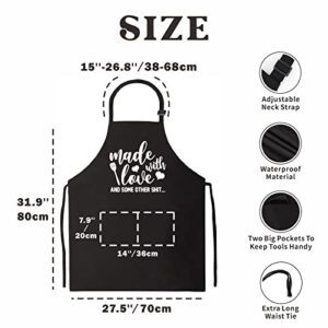 Saukore Funny Aprons for Women Men, Novelty Kitchen Cooking Apron with 2 Pockets, Cute Baking Gifts for Bakers - Birthday Housewarming Mothers Day Apron Gifts for Mom Wife Sister Grandma