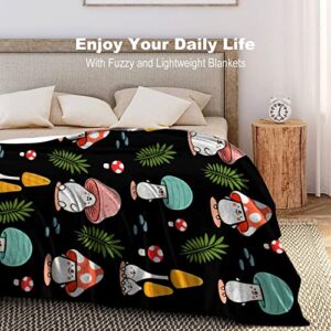 Mushroom Blanket Cute Leaf Plant Throw Blankets Decor Warm Cozy Bedding Sofa Couch Bed Stuff Living Room for Toddler Kids Boys Girls Women Gifts 50"x40"