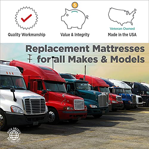 Western Road Sleeper Multi-Density Foam Truck Mattress, 80" x 42" x 5"