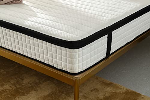 12 Inch, Full XL, Gel Memory Foam and Pocket Spring Hybrid Mattress Medium-Firm Supportive & Pressure Relief