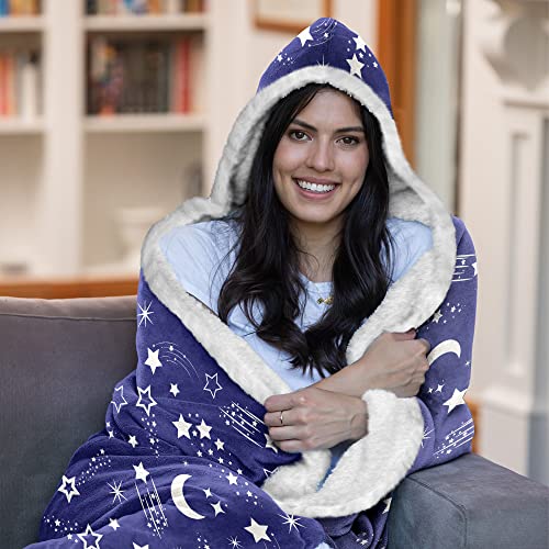 Friendship Gifts for Women Friends - Spring Summer Soft Blanket Hoodie - Mother 's Day Gifts for Friends Female - Best Friend Birthday Gifts for Women - Friends Stars Fleece Hooded Blanket