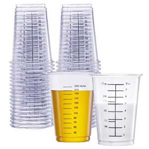 [25 count - 10 oz.] multipurpose disposable plastic measuring cups - baking, cooking, epoxy resin, mixing & measuring cups
