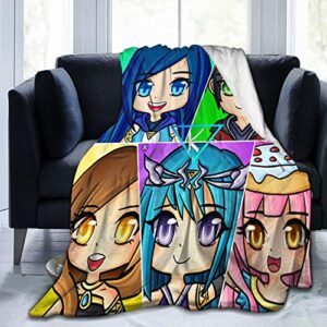 the krew its-funneh all protagonists blankets super soft warm faux fur throw blanket -ultra-soft micro fleece blanket twin, warm, lightweight, pet-friendly, throw for home bed, sofa & dorm
