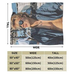 Rudy Pankow J.J. Maybank Soft and Comfortable Wool Fleece Throw Blankets Yoga Blanket Beach Blanket Suitable for Home and Tourist Camping