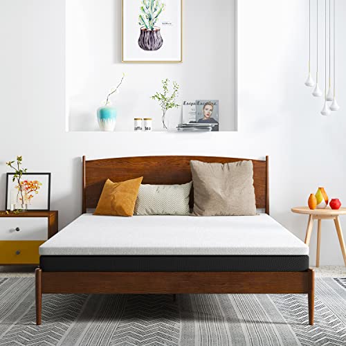 wOod-it 2 in 1 Twin Mattress,Memory Foam Mattress, Medium Firm Bed Mattress with Cover, Pressure Relieving Mattress Bunk Bed (White, 6 Twin)