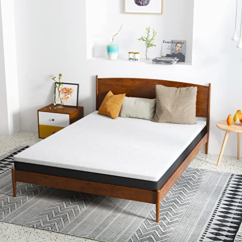 wOod-it 2 in 1 Twin Mattress,Memory Foam Mattress, Medium Firm Bed Mattress with Cover, Pressure Relieving Mattress Bunk Bed (White, 6 Twin)