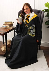 northwest comfy throw blanket with sleeves, 48 x 71 inches, hufflepuff rules