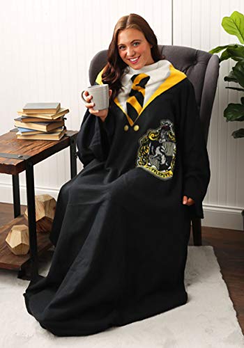 Northwest Comfy Throw Blanket with Sleeves, 48 x 71 Inches, Hufflepuff Rules