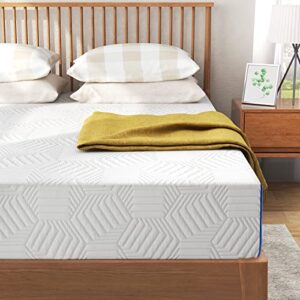 airdown 10 inch twin mattress, green tea memory foam mattress for kids bunk bed, medium firm, bed-in-a-box, certipur-us certified, made in usa