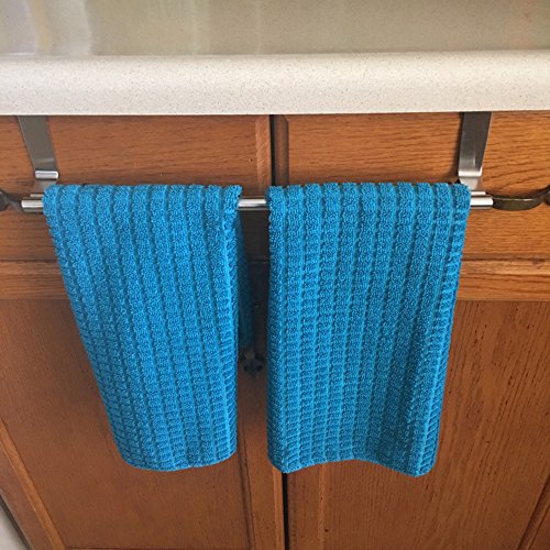 Bluelans Over Kitchen Cabinet Door Tea Hand Towel Rail Rack Holder Hanger Storage - 23cm