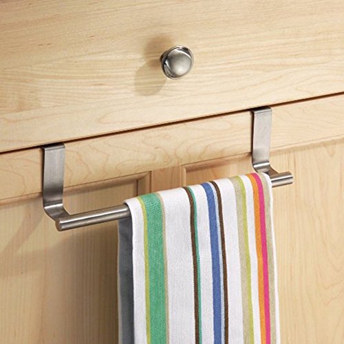 Bluelans Over Kitchen Cabinet Door Tea Hand Towel Rail Rack Holder Hanger Storage - 23cm