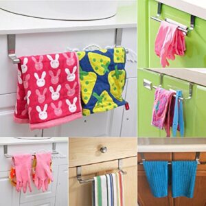 Bluelans Over Kitchen Cabinet Door Tea Hand Towel Rail Rack Holder Hanger Storage - 23cm