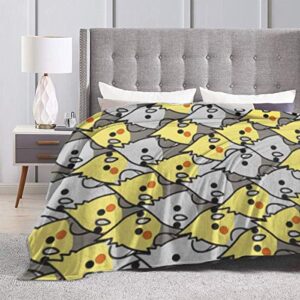 DIYAB Too Many Cockatiel Throw Blanket Micro Plush All Season Fleece TV Blanket for Bed or Couch 60 x 50 Inch/153 x 127 cm