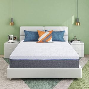 memory foam mattress 12 inch king size, medium firm bamboo charcoal foam and innerspring hybrid mattress with breathable cover, certipur-us certified, supportive & pressure relief mattress in a box