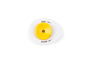 fox run hard boiled egg piercer, with safety lock feature, white