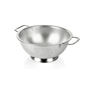 gulex colander stainless steel 3-quart, duty strainer for kitchen food, dishwasher safe