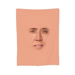 nicolas cage blanket ultra soft throw blankets warm flannel blanket all seasons blankets for sofa bed travel and camping 3d print design 50"x40"