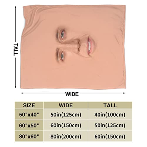 Nicolas Cage Blanket Ultra Soft Throw Blankets Warm Flannel Blanket All Seasons Blankets for Sofa Bed Travel and Camping 3D Print Design 50"x40"