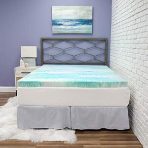 biopedic 3" gel swirl memory foam mattress topper, twin