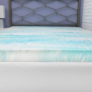 BioPEDIC 3" Gel Swirl Memory Foam Mattress Topper, Twin