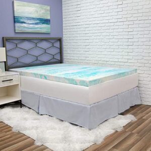 BioPEDIC 3" Gel Swirl Memory Foam Mattress Topper, Twin