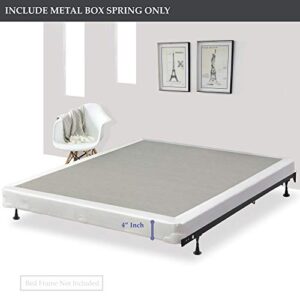 Continental Mattress Queen Size 4" Fully Assembled Coil Box Spring for Mattress, Hollywood Collection