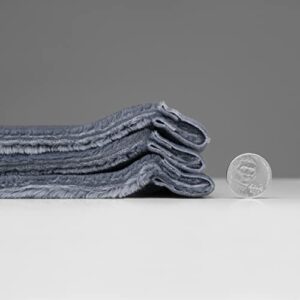 Mellowdy Extra Thick Hearty Plush Flannel Blanket (Dark Grey, 90x90) - 500GSM Queen Size Warm Blanket for Winter, Fall | Soft, Fluffy, Cuddly, Perfect for Bed, Oversized Throw for Couch, Sofa